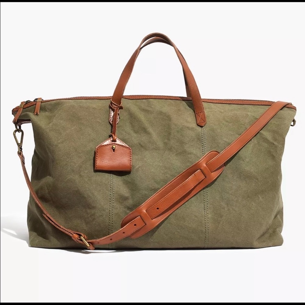 Madewell Olive and Brown Travel Bag
